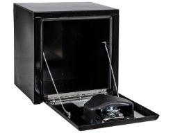Buyers Products 1703310 15" x 10" x 15" Black Steel Underbody Drop Door Toolbox with T-Handle Latch - BUY 1703310
