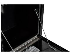 Buyers Products 1703310 15" x 10" x 15" Black Steel Underbody Drop Door Toolbox with T-Handle Latch - BUY 1703310