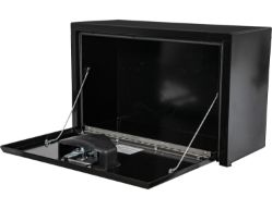 Buyers Products 1703312 15" x 10" x 24" Black Steel Underbody Drop Door Toolbox with T-Handle Latch - BUY 1703312