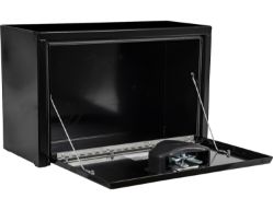 Buyers Products 1703312 15" x 10" x 24" Black Steel Underbody Drop Door Toolbox with T-Handle Latch - BUY 1703312
