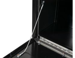 Buyers Products 1703312 15" x 10" x 24" Black Steel Underbody Drop Door Toolbox with T-Handle Latch - BUY 1703312