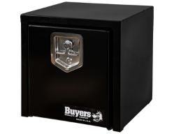 Buyers Products 1703320 15" x 13" x 15" Black Steel Underbody Drop Door Toolbox with T-Handle Latch - BUY 1703320