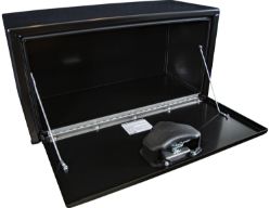 Buyers Products 1703324 15" x 13" x 30" Black Steel Underbody Drop Door Toolbox with T-Handle Latch - BUY 1703324