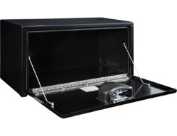 Buyers Products 1703324 15" x 13" x 30" Black Steel Underbody Drop Door Toolbox with T-Handle Latch - BUY 1703324