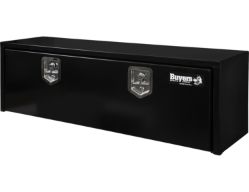 Buyers Products 1703328 15" x 13" x 48" Black Steel Underbody Drop Door Toolbox with T-Handle Latch - BUY 1703328