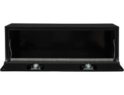 Buyers Products 1703328 15" x 13" x 48" Black Steel Underbody Drop Door Toolbox with T-Handle Latch - BUY 1703328