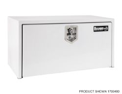 Buyers Products 1704405 24" x 24" x 36" White Steel Underbody Drop Door Toolbox with T-Handle Latch - BUY 1704405