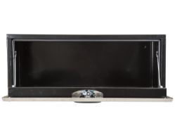 Buyers Products 1703703 14" x 16" x 30" Black Steel Underbody Toolbox with Stainless Steel Door - BUY 1703703