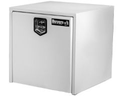 Buyers Products 1704400 24" x 24" x 24" White Steel Underbody Drop Door Toolbox with T-Handle Latch - BUY 1704400