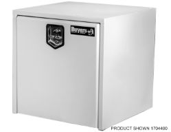 Buyers Products 1702417 18" x 18" x 66" White Steel Underbody Drop Door Toolbox with 2 T-Handle Latches - BUY 1702417