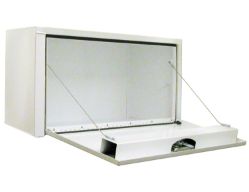 Buyers Products 1704405 24" x 24" x 36" White Steel Underbody Drop Door Toolbox with T-Handle Latch - BUY 1704405