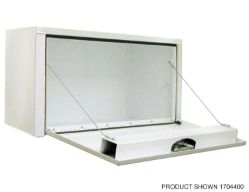 Buyers Products 1703400 14" x 16" x 24" White Steel Underbody Drop Door Toolbox with T-Handle Latch - BUY 1703400