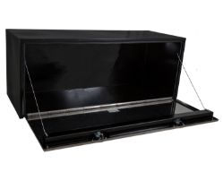 Buyers Products 1704715 24" x 24" x 60" Black Steel Underbody Toolbox with Stainless Steel Door and 2 T-Handle Latches - BUY 1704715