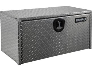 Buyers Products 1705102 18" x 18" x 14" Aluminum Underbody Toolbox with Aluminum Recessed Door and T-Handle Latch 