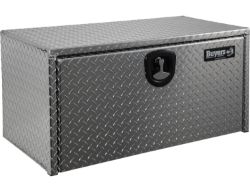 Buyers Products 1705102 18" x 18" x 14" Aluminum Underbody Toolbox with Aluminum Recessed Door and T-Handle Latch 