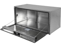 Buyers Products 1705105 18" x 18" x 36" Aluminum Underbody Toolbox with Aluminum Recessed Door and T-Handle Latch - BUY 1705105