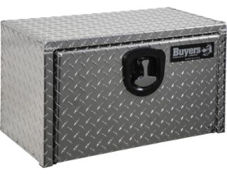 Buyers Products 1705160 14" x 16" x 24" Aluminum Underbody Toolbox with Aluminum Recessed Door and T-Handle Latch 