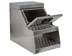 Buyers Products 1705181 24" x 28" x 18" Aluminum Step Box for Medium and Heavy-Duty Trucks - BUY 1705181
