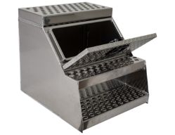 Buyers Products 1705182 24" x 28" x 24" Aluminum Step Box for Medium and Heavy-Duty Trucks - BUY 1705182