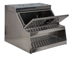 Buyers Products 1705183 24" x 28" x 30" Aluminum Step Box for Medium and Heavy-Duty Trucks - BUY 1705183