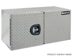 Buyers Products 1705210 18" x 18" x 48" Aluminum Diamond Tread Double Barn-Door Style Underbody Toolbox - BUY 1705210
