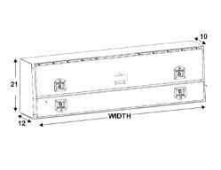 Buyers Products 1725640 21" x 12"/10" x 72" Contractor Style Black Diamond Tread Aluminum Topside Toolbox - BUY 1725640