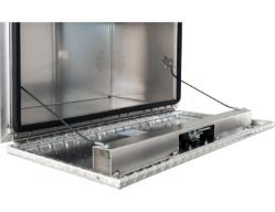 Buyers Products 1706505 18" x 18" x 36" XD Smooth Aluminum Underbody Truck Box with Diamond Tread Drop Door - BUY 1706505