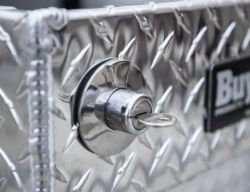 Buyers Products 1709450 23 x 27 x 71" Diamond Tread Aluminum Crossover Truck Box 
