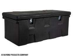 Buyers Products 1712260 18.8 Cubic Foot Black Polymer All-Purpose Chest - Two Zinc Hasp - BUY 1712260