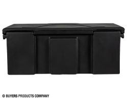 Buyers Products 1712260 18.8 Cubic Foot Black Polymer All-Purpose Chest - Two Zinc Hasp - BUY 1712260