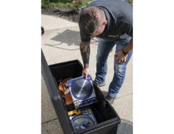 Buyers Products 1712260 18.8 Cubic Foot Black Polymer All-Purpose Chest - Two Zinc Hasp - BUY 1712260