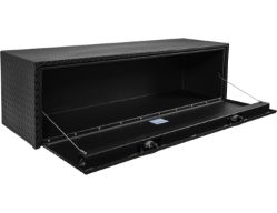 Buyers Products 1715115 18" x 18" x 60" Textured Matte Black Powder Coated Aluminum Underbody Toolbox - BUY 1715115