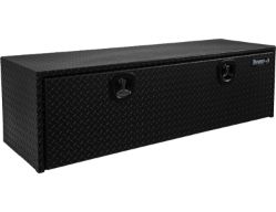 Buyers Products 1715115 18" x 18" x 60" Textured Matte Black Powder Coated Aluminum Underbody Toolbox - BUY 1715115