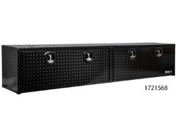 Buyers Products 1721563 18" x 16" x 72" Topside Black Aluminum Toolbox - BUY 1721563