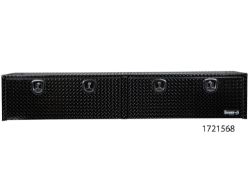 Buyers Products 1721568 18" x 16" x 96" Black Powder Coated Aluminum Topside Toolbox - BUY 1721568