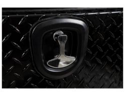 Buyers Products 1721551 16" x 13" x 72" Black Powder Coated Aluminum Topside Toolbox - BUY 1721551