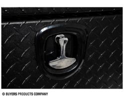 Buyers Products 1722568 18" x 16" x 96" Textured Matte Black Diamond Tread Aluminum Topsider Truck Box - BUY 1722568