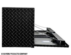 Buyers Products 1722551 16" x 13" x 72" Textured Matte Black Diamond Tread Aluminum Topsider Truck Box - BUY 1722551