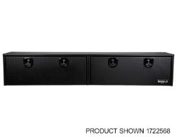 Buyers Products 1722568 18" x 16" x 96" Textured Matte Black Diamond Tread Aluminum Topsider Truck Box - BUY 1722568