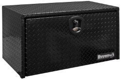 Buyers Products 1725105 18" x 18" x 36" Black Powder Coated Aluminum Underbody Toolbox - BUY 1725105