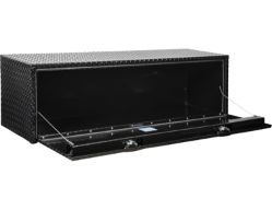 Buyers Products 1725115 18" x 18" x 60" Black Powder Coated Aluminum Underbody Toolbox - BUY 1725115