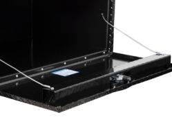 Buyers Products 1725105 18" x 18" x 36" Black Powder Coated Aluminum Underbody Toolbox - BUY 1725105