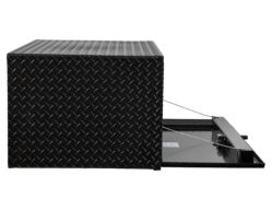 Buyers Products 1725101 18" x 18" x 18" Black Powder Coated Aluminum Underbody Toolbox - BUY 1725101