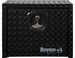 Buyers Products 1725105 18" x 18" x 36" Black Powder Coated Aluminum Underbody Toolbox - BUY 1725105