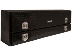 Buyers Products 1725640 21" x 12"/10" x 72" Contractor Style Black Diamond Tread Aluminum Topside Toolbox - BUY 1725640