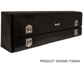 Buyers Products 1725650 21" x 12"/10" x 88" Contractor Style Black Diamond Tread Aluminum Topside Toolbox 