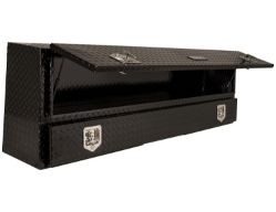 Buyers Products 1725640 21" x 12"/10" x 72" Contractor Style Black Diamond Tread Aluminum Topside Toolbox - BUY 1725640