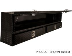 Buyers Products 1725641 21" x 13.5"/11.5" x 72" Contractor Style Black Diamond Tread Aluminum Topside Toolbox with Drawers - BUY 1725641