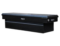 Buyers Products 1729435 18 x 20 x 71" Gloss Black Diamond Tread Aluminum Crossover Truck Box, Keyed Alike - BUY 1729435