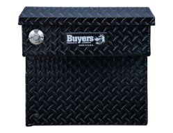 Buyers Products 1729435 18 x 20 x 71" Gloss Black Diamond Tread Aluminum Crossover Truck Box, Keyed Alike - BUY 1729435